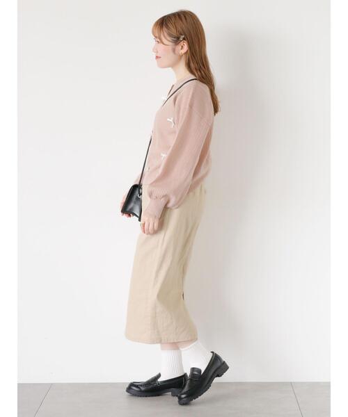 ehka sopo（エヘカソポ）の「リボンいっぱいカーディガン（カーディガン/ボレロ・レディース・オフホワイト/グレー/ブラック/ピンク・F）」の19枚目の写真