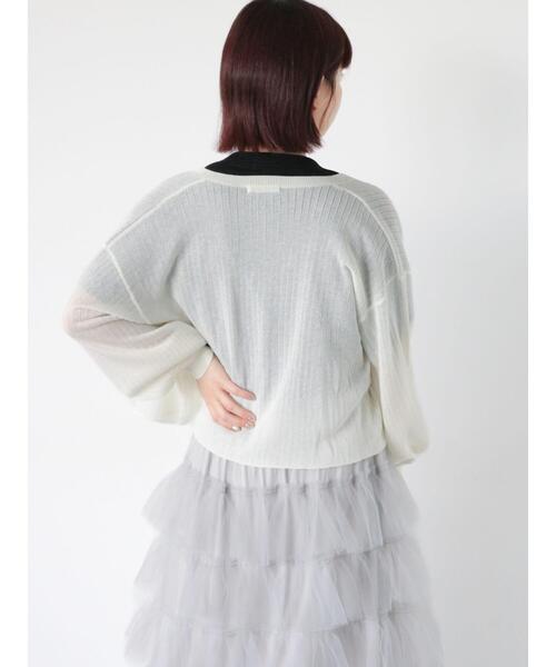 ehka sopo（エヘカソポ）の「リボンいっぱいカーディガン（カーディガン/ボレロ・レディース・オフホワイト/グレー/ブラック/ピンク・F）」の22枚目の写真