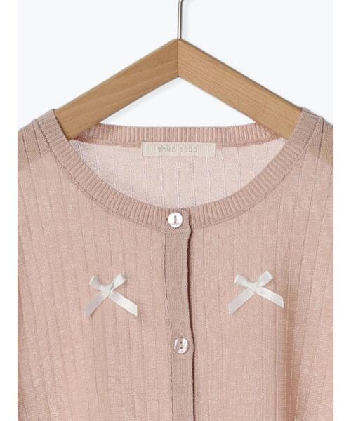 ehka sopo（エヘカソポ）の「リボンいっぱいカーディガン（カーディガン/ボレロ・レディース・オフホワイト/グレー/ブラック/ピンク・F）」の11枚目の写真