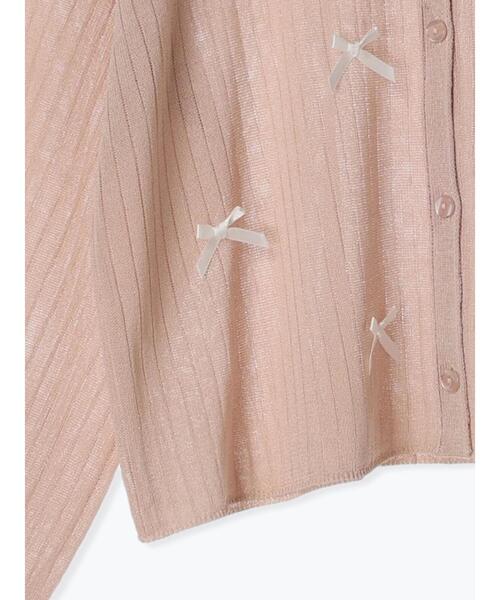 ehka sopo（エヘカソポ）の「リボンいっぱいカーディガン（カーディガン/ボレロ・レディース・オフホワイト/グレー/ブラック/ピンク・F）」の13枚目の写真