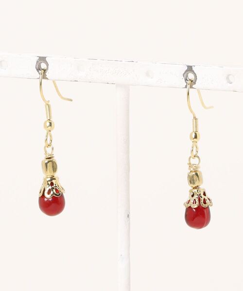 チャイハネ（チャイハネ）の「【チャイハネ】メリティアピアス（ピアス（両耳用）・レディース・クリア/ブラック/ターコイズブルー/オレンジ/グリーン/パープル/レッド・FREE）」の5枚目の写真