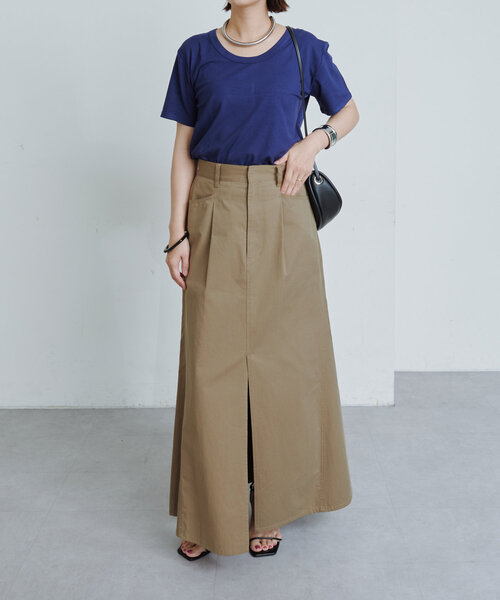 Omekashi（オメカシ）の「UネックスムースT（Tシャツ/カットソー・レディース・ブラック/ブラウン/ピンク/オフホワイト/ホワイト/ネイビー・FREE）」の17枚目の写真