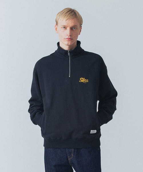 【セール】SCRIPT HALF ZIP SWEATSHIRT(スウェット)|SILAS(サイラス) 【セール】SCRIPT HALF ZIP SWEATSHIRT(スウェット)|SILAS(サイラス)