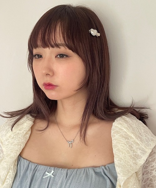 poiregnee（ポワニェ）の「［select］ハートミニヘアクリップ 2個セット（ヘアピン・レディース・シルバー・FREE）」の3枚目の写真