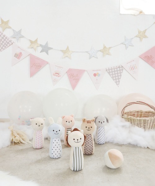 BIRTHDAY BAR（バースデイバー）の「Marshmallow Bowling ボウリング（ベビーギフト・キッズ・ピンク・0）」の2枚目の写真
