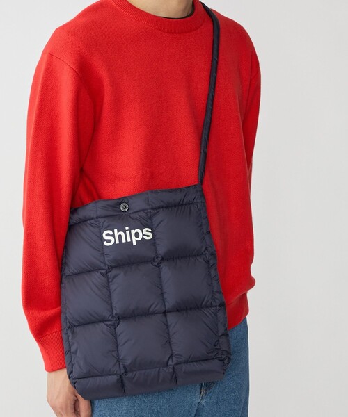 TAION（タイオン）の「【WEB限定/SHIPS別注】TAION: ダウン スクエア ショルダー バッグ（ショルダーバッグ・メンズ・ベージュ/グリーン/ブラック/イエロー系/ネイビー・ONE SIZE）」の4枚目の写真