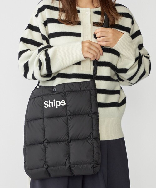 TAION（タイオン）の「【WEB限定/SHIPS別注】TAION: ダウン スクエア ショルダー バッグ（ショルダーバッグ・メンズ・ベージュ/グリーン/ブラック/イエロー系/ネイビー・ONE SIZE）」の2枚目の写真