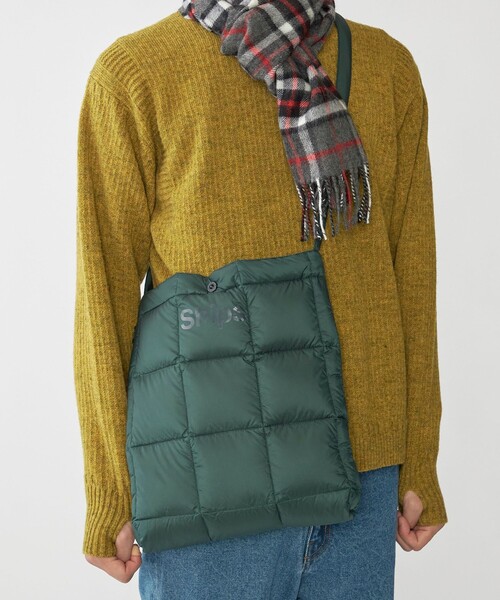 TAION（タイオン）の「【WEB限定/SHIPS別注】TAION: ダウン スクエア ショルダー バッグ（ショルダーバッグ・メンズ・ベージュ/グリーン/ブラック/イエロー系/ネイビー・ONE SIZE）」の11枚目の写真