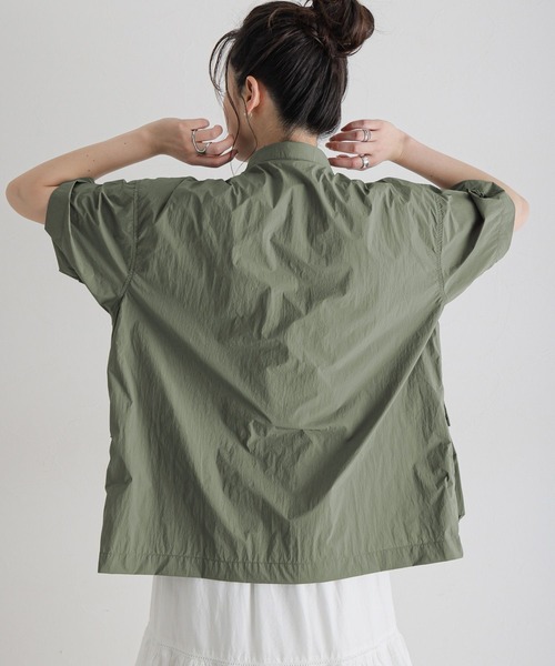 RAGEBLUE（レイジブルー）の「ユーティリティーBIGワークシャツ（シャツ/ブラウス・レディース・ブラック/オリーブ・FREE）」の20枚目の写真