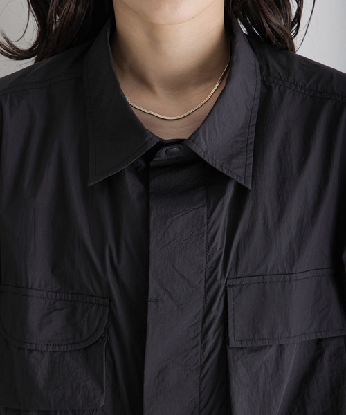 RAGEBLUE（レイジブルー）の「ユーティリティーBIGワークシャツ（シャツ/ブラウス・レディース・ブラック/オリーブ・FREE）」の17枚目の写真