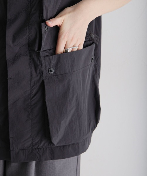 RAGEBLUE（レイジブルー）の「ユーティリティーBIGワークシャツ（シャツ/ブラウス・レディース・ブラック/オリーブ・FREE）」の13枚目の写真