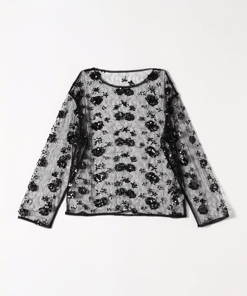 【セール】quaranciel:〈手洗い可能〉スパンコール 刺繍 レース ブラウス（シャツ/ブラウス）｜quaranciel（カランシエル）