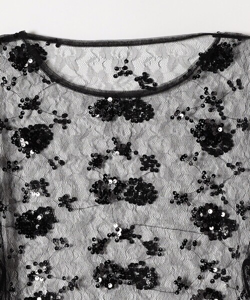 【セール】quaranciel:〈手洗い可能〉スパンコール 刺繍 レース ブラウス（シャツ/ブラウス）｜quaranciel（カランシエル）