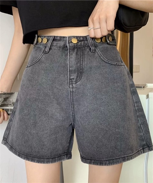 Dream garden(ドリームガーデン)の「デニムショートパンツ(デニムパンツ・レディース・ブルー/アイボリー・S/M/XL/2XL/L/3XL)」の19枚目の写真