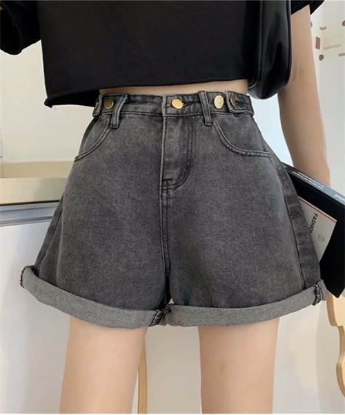 Dream garden(ドリームガーデン)の「デニムショートパンツ(デニムパンツ・レディース・ブルー/アイボリー・S/M/XL/2XL/L/3XL)」の21枚目の写真