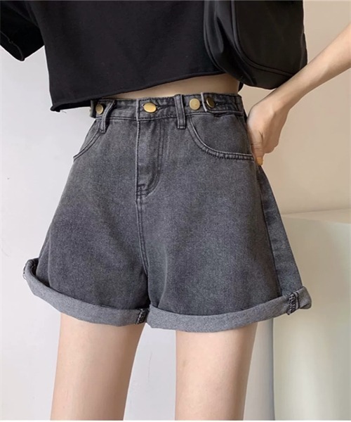 Dream garden(ドリームガーデン)の「デニムショートパンツ(デニムパンツ・レディース・ブルー/アイボリー・S/M/XL/2XL/L/3XL)」の22枚目の写真
