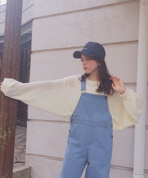 GLOBAL WORK(グローバルワーク)の「2SETメッシュニット*タンク/AND YUA ANY/132461(ニット/セーター・キッズ・オフホワイト/ブラック・FREE)」の1枚目の写真