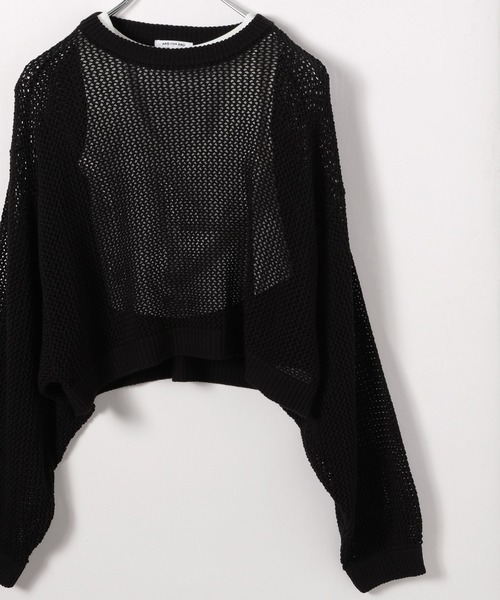 GLOBAL WORK(グローバルワーク)の「2SETメッシュニット*タンク/AND YUA ANY/132461(ニット/セーター・キッズ・オフホワイト/ブラック・FREE)」の10枚目の写真
