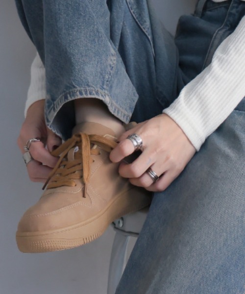 VIVIAN(ヴィヴィアン)の「メンズ レディース ローテクレースアップスニーカー(スニーカー・レディース・ホワイト×グレー/キャメル/クリアブラック/デザートカモ/ホワイト/ブラック/ベージュ/ダークブラウン・33/35/37/39/41/43/45)」の7枚目の写真