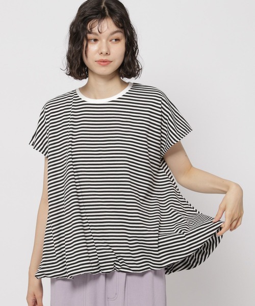 niko and...(ニコアンド)の「裾バルーンフレンチプルオーバー(Tシャツ/カットソー・レディース・ライトグレー/チャコール/ブラック・FREE)」の3枚目の写真