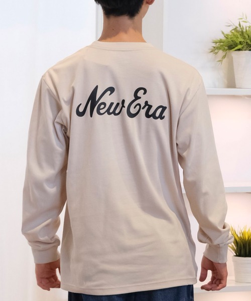 NEW ERA(ニューエラ)の「NEW ERA/ニューエラ ロンT オーバーサイズ バックプリント 吸汗速乾 14324679/14324680/14324681(Tシャツ/カットソー・メンズ・アイボリー/ブラック/ホワイト・L/M/XL/2XL)」の3枚目の写真