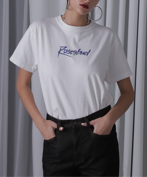 purple ROSE Tシャツ（Tシャツ/カットソー）｜ROSE BUD（ローズバッド） 6,600円