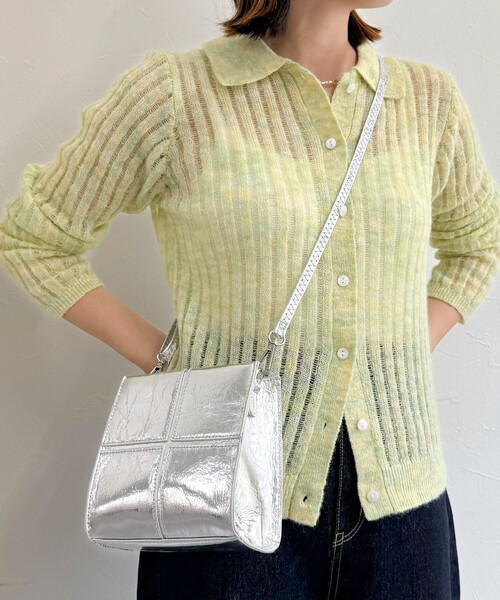 fredy emue(フレディエミュ)の「エナメルボックスパネルショルダー(ショルダーバッグ・レディース・シルバー/ブラック/レッド・FREE)」の11枚目の写真