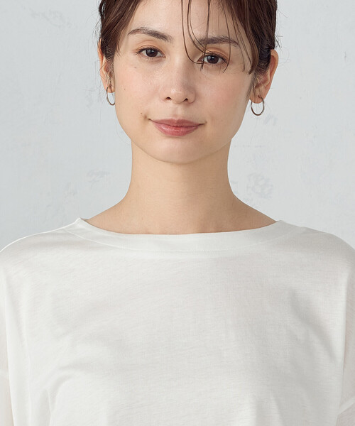 COMME CA ISM(コムサイズム)の「袖デザイン クロップドTシャツ(長袖)(Tシャツ/カットソー・レディース・モカ/ブラック/ホワイト・LARGE/MEDIUM)」の15枚目の写真
