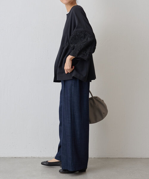 BEARDSLEY(ビアズリー)の「袖レース羽織(ベスト・レディース・ブラック/ネイビー・FREE)」の5枚目の写真