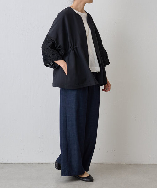 BEARDSLEY(ビアズリー)の「袖レース羽織(ベスト・レディース・ブラック/ネイビー・FREE)」の8枚目の写真