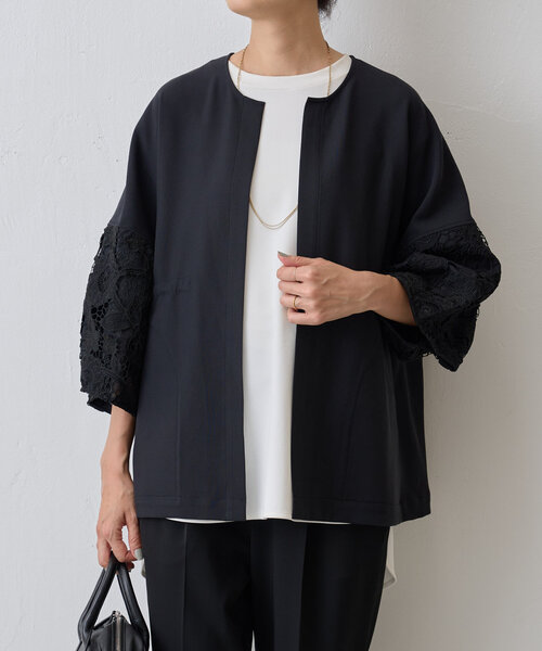 BEARDSLEY(ビアズリー)の「袖レース羽織(ベスト・レディース・ブラック/ネイビー・FREE)」の18枚目の写真