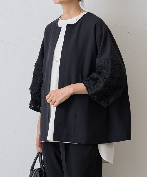 BEARDSLEY(ビアズリー)の「袖レース羽織(ベスト・レディース・ブラック/ネイビー・FREE)」の19枚目の写真
