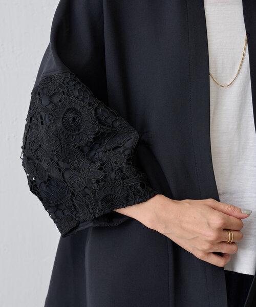 BEARDSLEY(ビアズリー)の「袖レース羽織(ベスト・レディース・ブラック/ネイビー・FREE)」の20枚目の写真