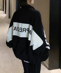 CELENA BEATS（セレナビーツ）の「バイカラー バックプリントトラックジャケット（ナイロンジャケット）」