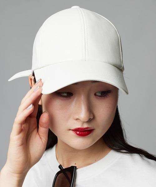 Narcissus（ナルシス）の「【Narcissus】レザーキャップ（キャップ・レディース・ブラック/ホワイト・FREE）」の12枚目の写真