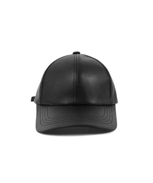 Narcissus（ナルシス）の「【Narcissus】レザーキャップ（キャップ・レディース・ブラック/ホワイト・FREE）」の4枚目の写真