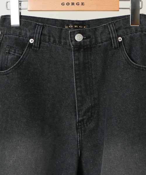 GORGE(ゴージ)の「《膝スリット×抜け感スタイル》レディース デニムパンツ ワイドシルエット ストリート 春夏秋冬(デニムパンツ・レディース・ブルー/ブラック・S/M)」の8枚目の写真