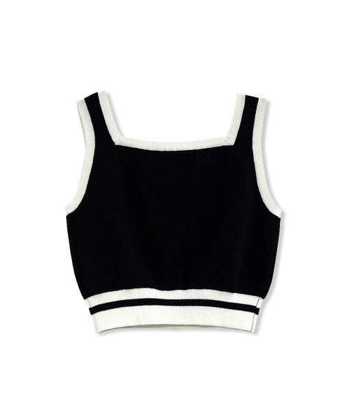 ANDGEEBEE（アンジービー）の「ラインストーンパターンアンサンブルニット（アンサンブル・レディース・アイボリー/ブラック・FREE）」の11枚目の写真