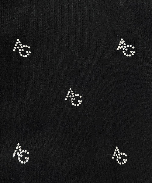 ANDGEEBEE（アンジービー）の「ラインストーンパターンアンサンブルニット（アンサンブル・レディース・アイボリー/ブラック・FREE）」の12枚目の写真