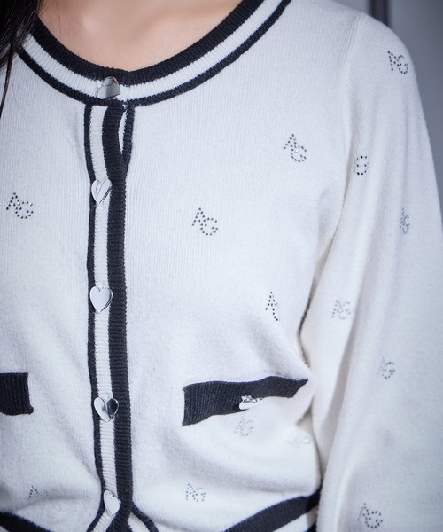 ANDGEEBEE（アンジービー）の「ラインストーンパターンアンサンブルニット（アンサンブル・レディース・アイボリー/ブラック・FREE）」の19枚目の写真