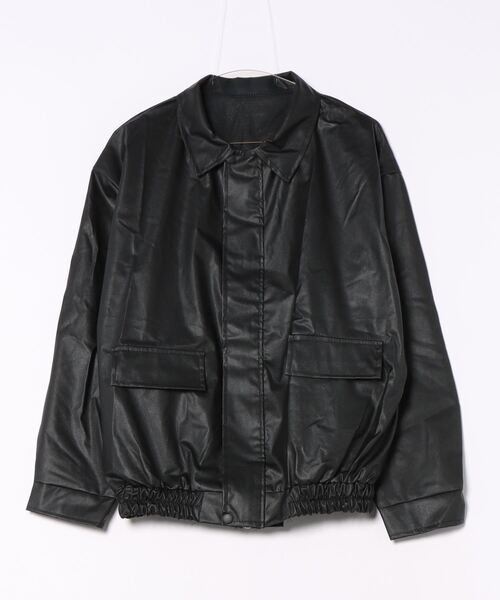 セール】フェイクレザーオーバーサイズブルゾン（ブルゾン）｜LADY