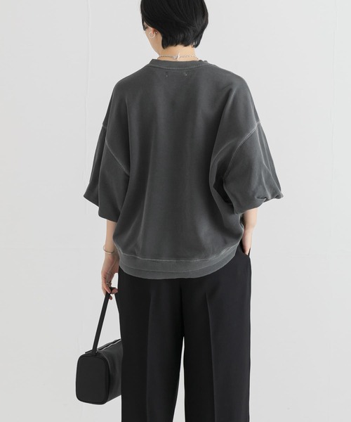 URBAN RESEARCH（アーバンリサーチ）の「ピグメント裏毛ハーフスリーブトップス（Tシャツ/カットソー・レディース・グレー/ブラウン系その他/ベージュ・FREE）」の14枚目の写真