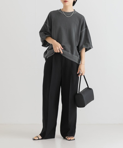 URBAN RESEARCH（アーバンリサーチ）の「ピグメント裏毛ハーフスリーブトップス（Tシャツ/カットソー・レディース・グレー/ブラウン系その他/ベージュ・FREE）」の15枚目の写真