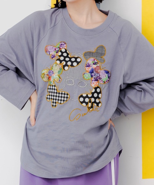 ScoLar/スカラー スカラーちゃんアップリケ刺繍ロンTEE（Tシャツ/カットソー）｜ScoLar（スカラー） mdprevattcaulkingandwaterproofing.com
