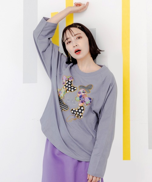 ScoLar/スカラー スカラーちゃんアップリケ刺繍ロンTEE（Tシャツ/カットソー）｜ScoLar（スカラー） mdprevattcaulkingandwaterproofing.com