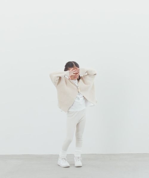 LOWRYS FARM（ローリーズファーム）の「カラーリブレギンス　134397（レギンス/スパッツ・キッズ・カーキ/アイボリー/パープル/ネイビー/ピンク・120cm/110cm/130cm/100cm）」の6枚目の写真