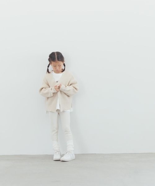 LOWRYS FARM（ローリーズファーム）の「カラーリブレギンス　134397（レギンス/スパッツ・キッズ・カーキ/アイボリー/パープル/ネイビー/ピンク・120cm/110cm/130cm/100cm）」の7枚目の写真