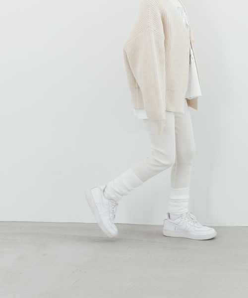 LOWRYS FARM（ローリーズファーム）の「カラーリブレギンス　134397（レギンス/スパッツ・キッズ・カーキ/アイボリー/パープル/ネイビー/ピンク・120cm/110cm/130cm/100cm）」の9枚目の写真