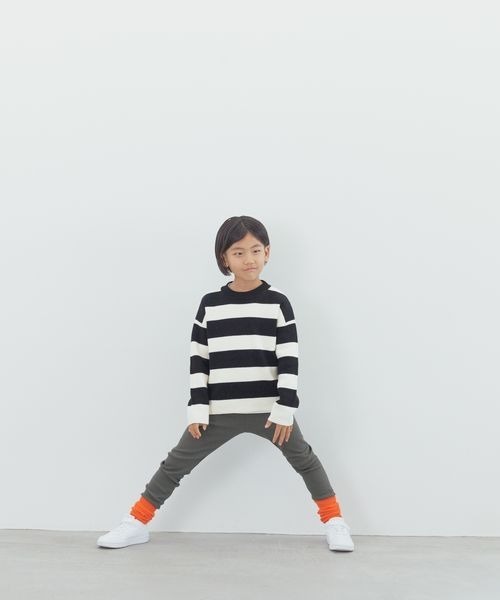 LOWRYS FARM（ローリーズファーム）の「カラーリブレギンス　134397（レギンス/スパッツ・キッズ・カーキ/アイボリー/パープル/ネイビー/ピンク・120cm/110cm/130cm/100cm）」の10枚目の写真