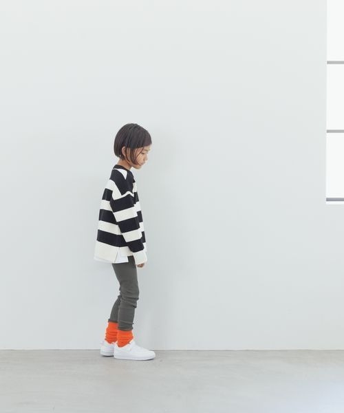 LOWRYS FARM（ローリーズファーム）の「カラーリブレギンス　134397（レギンス/スパッツ・キッズ・カーキ/アイボリー/パープル/ネイビー/ピンク・120cm/110cm/130cm/100cm）」の11枚目の写真